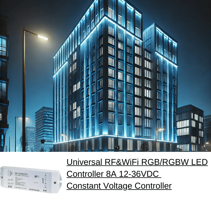 controller pic Universal RF&WiFi RGB/RGBW LED Controller 8A 12-36VDC Constant Voltage Controller